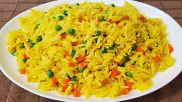 غني بالفيتامينات ومغذي طريقة عمل أرز بالخضار كوجبة كاملة مشبعة بدون لحم