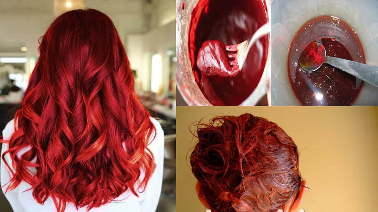 غيري لون شعرك باللون الأحمر الجرئ بطريقة أحترافية وبمكونات من منزلك