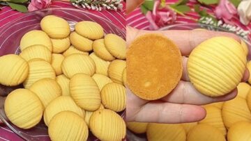 طعم هيجننك حضري “بسكوت الحليب الساخن الهش” في الفرن ببيضة واحدة ونص كوباية سكر