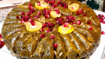 طريقة عمل صينية ورق عنب باللحمة المفرومة في المنزل هتاكلي صوابعك وراها