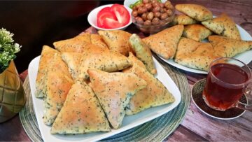 طريقة عمل فطائر الزعتر والزيتون الصحية هشه ولذيذة وطعمها روعة