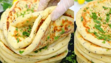 طريقة عمل فطائر الطاسة بكوباية ونص من اللبن بحشوة الجبنة لأخف عشا أو سحور في رمضان