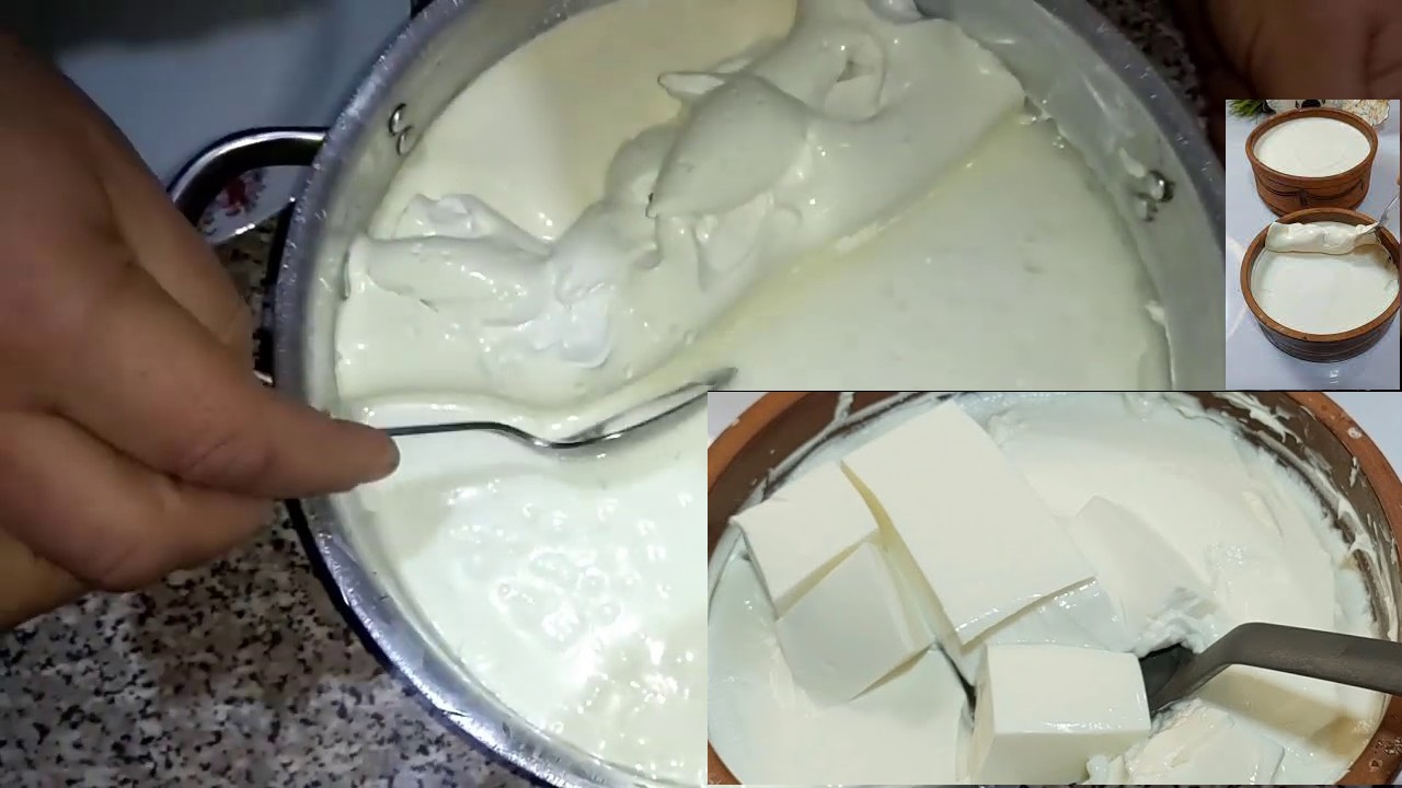 لو عندك حليب طازج أو مجمد اعملي اللبن الرايب وطلعي كمية قشطة كبيرة بدون أي إضافات