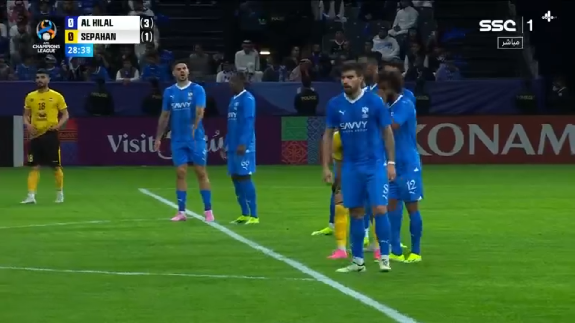 ملخص مباراة الهلال وسباهان أصفهان اياب دور ال16 دوري أبطال اَسيا
