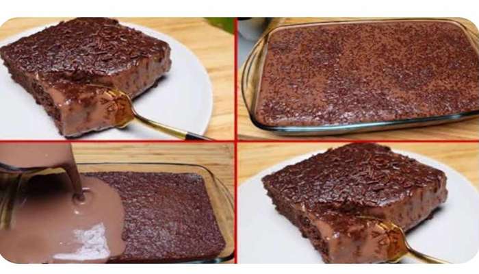 كيكة الخلاط السريعة بصوص الشوكولاتة اعمليها بكوب دقيق وبيضه واحدة
