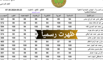 “مبروك للناجحين”.. رابط الاستعلام عن نتيجة الصف السادس الابتدائي في صلاح الدين والنجف والسليمانية