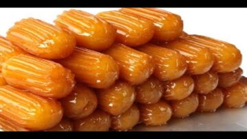 حلوى منزلية غير مكلفة..أعملي بلح الشام المقرمش بعجينة مبتشربش الزيت