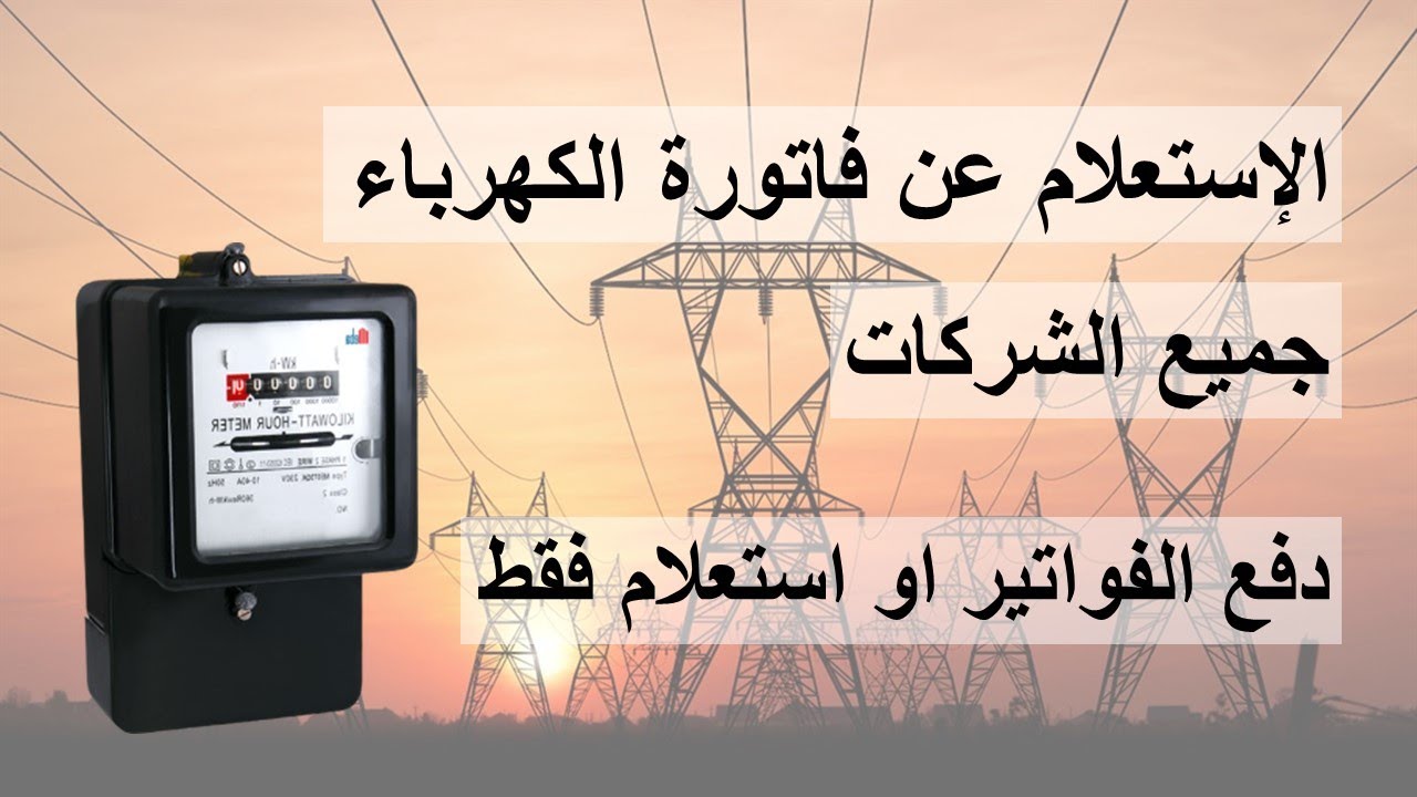"إلكترونيًا" الاستعلام عن فاتورة الكهرباء برقم العداد.. وعقوبة التأخير في سداد الفواتير 5 “إلكترونيًا” الاستعلام عن فاتورة الكهرباء برقم العداد.. وعقوبة التأخير في سداد الفواتير