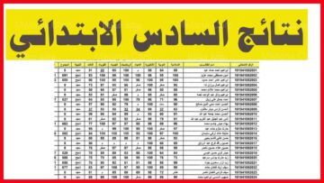 Enquiry PDF استعلام نتيجة السادس الابتدائي العراقي دور أول| نينوى – البصرة – ذي قار والمحافظات