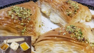 بطعم تحفة وخيالي.. طريقة عمل بقلاوة بالجبن في المنزل