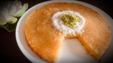 حلوى بسبوسة الكنافة في صينية واحدة بطريقة سهلة والطعم حكاية