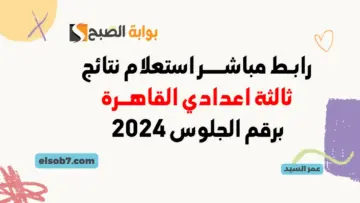 نتائج الإعدادية بالقاهرة 2024 رابط نتيجة 3 اعدادي بالاسم ورقم الجلوس eduserv.cairo.gov.eg بوابة التعليم الاساسي