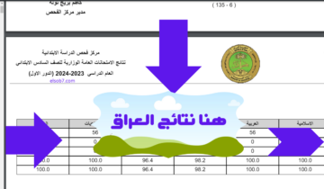 مجاناً الآن .. نتائج السادس الابتدائي الرصافة الثانية 2024 الدور الاول إلكترونياً