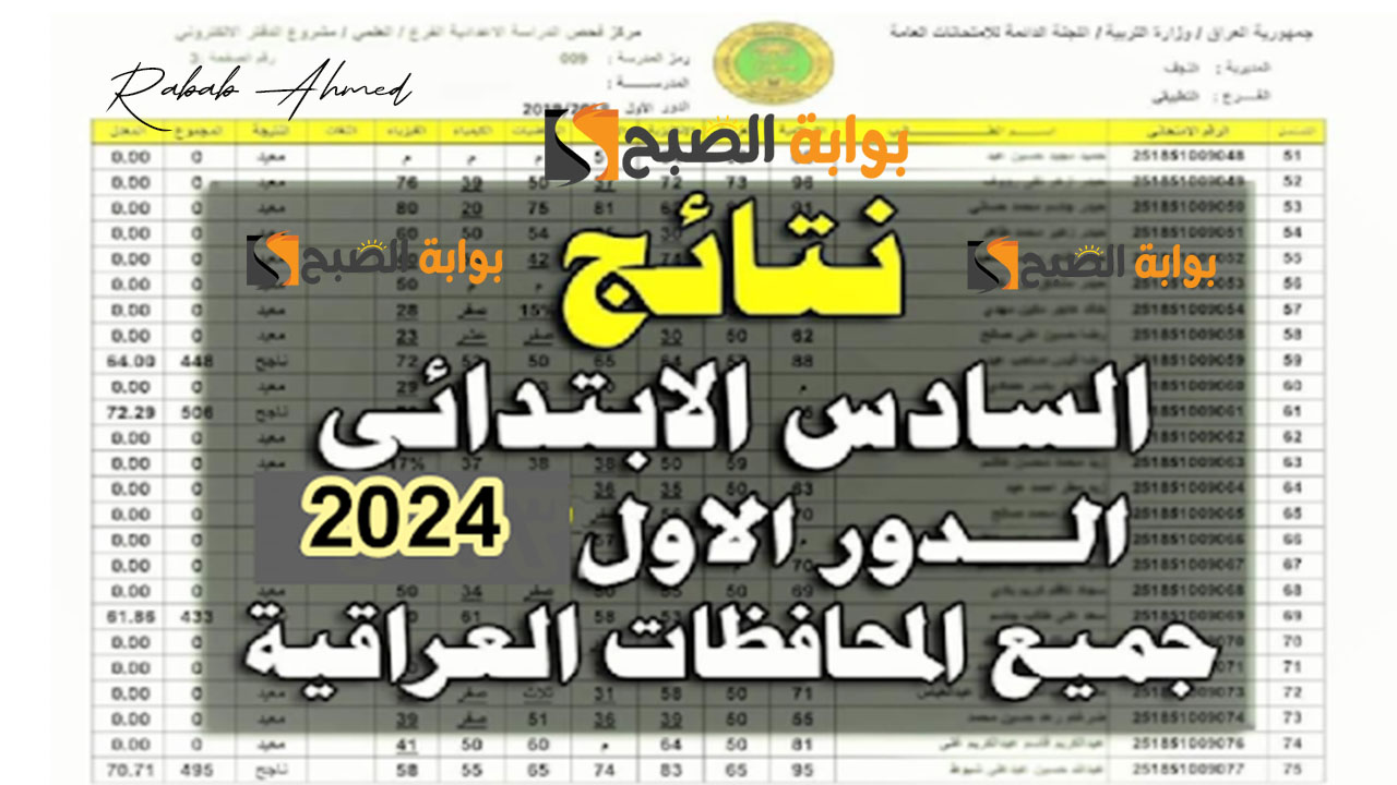 "ظهرت الآن"... رابط نتائج السادس الابتدائي العراق 2024 الدور الأول "تحميل النتيجة "PDF" 5 “ظهرت الآن”… رابط نتائج السادس الابتدائي العراق 2024 الدور الأول “تحميل النتيجة “PDF”