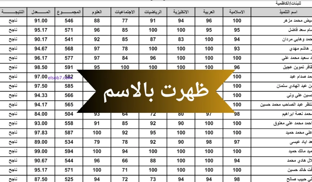 لينك pdf.. نتائج السادس الابتدائي بالاسم 2024 الدور الاول عبر موقع وزارة التربية العراقية epedu.gov.iq في كل المحافظات 5 لينك pdf.. نتائج السادس الابتدائي بالاسم 2024 الدور الاول عبر موقع وزارة التربية العراقية epedu.gov.iq في كل المحافظات