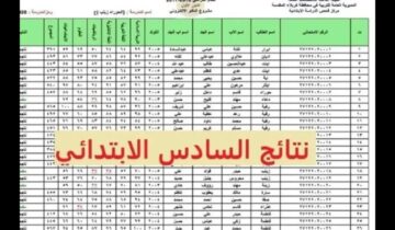 نتائج السادس الابتدائي في العراق الدور الاول في الكرخ الثانية وجميع المحافظات عبر موقع نتائجنا