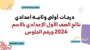 درجات أولى وثانية اعدادي.. لينك نتائج الصف الأول الإعدادي بالاسم ورقم الجلوس 2024 بوابة التعليم الأساسي