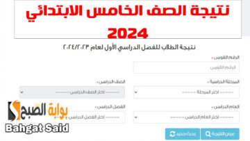 ” نتيجتك بالألوان” نتائج الصف الخامس الابتدائي أخر العام 2024 من خلال رقم الهاتف أو البوابة الإلكتروني