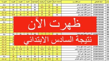 نتائج السادس الابتدائي في العراق الدور الأول نينوي والبصرة وذي قار