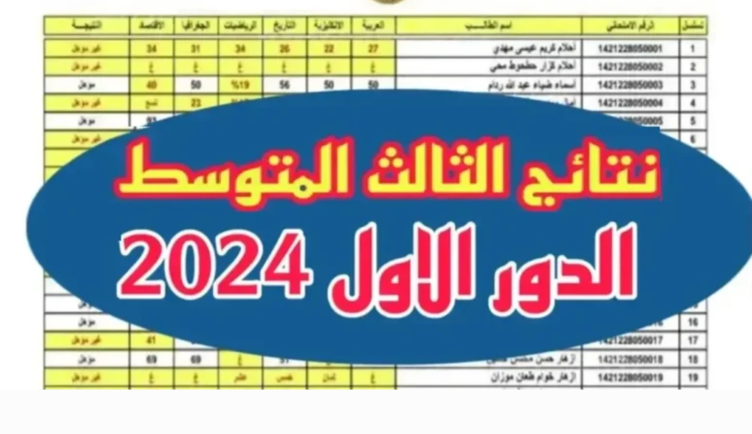 رابط نتائج الصف الثالث متوسط العراق 2024 بالرقم الامتحاني موقع نتائجنا وموقع التربية والتعليم العراقية 5 رابط نتائج الصف الثالث متوسط العراق 2024 بالرقم الامتحاني موقع نتائجنا وموقع التربية والتعليم العراقية