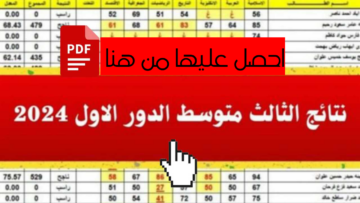 “احصل عليها من هنا”.. نتائج الصف الثالث متوسط بالعراق الدور الأول 2024 mlazemna موقع نتائجنا