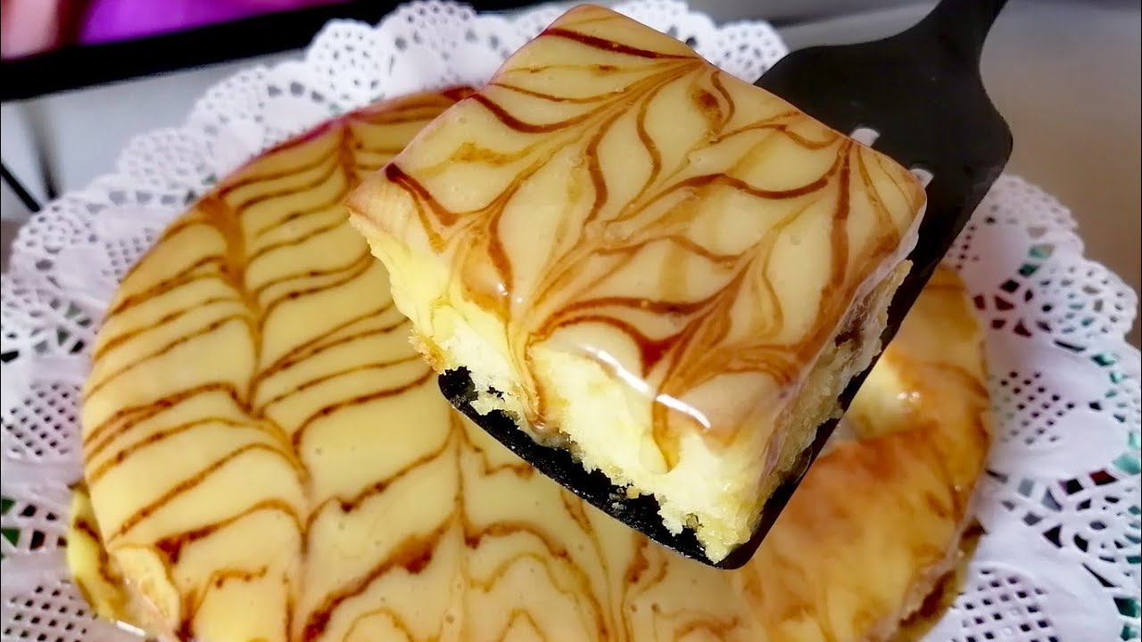 من جمالها الكل هيتجنن عليها.. كيكة الكريم كراميل بالطعم والقوام المظبوط لو دوقتيها مش هتبطلي تعمليها