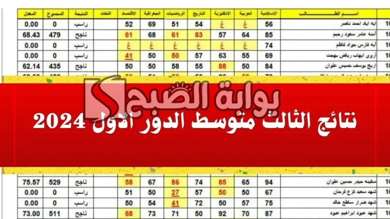 استخراج نتيجة الثالث المتوسط في العراق عبر موقع وزارة التربية فى كل المحافظات 5 استخراج نتيجة الثالث المتوسط في العراق عبر موقع وزارة التربية فى كل المحافظات