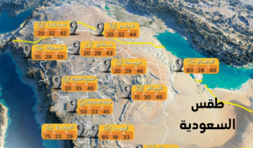 المركز الوطني للأرصاد يعلن توقعات حالة الطقس في السعودية اليوم السبت 22 يونيو 2024
