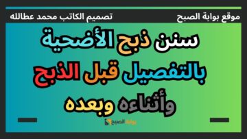 سنن ذبح الأضحية بالتفصيل: قبل الذبح وأثناءه وبعده