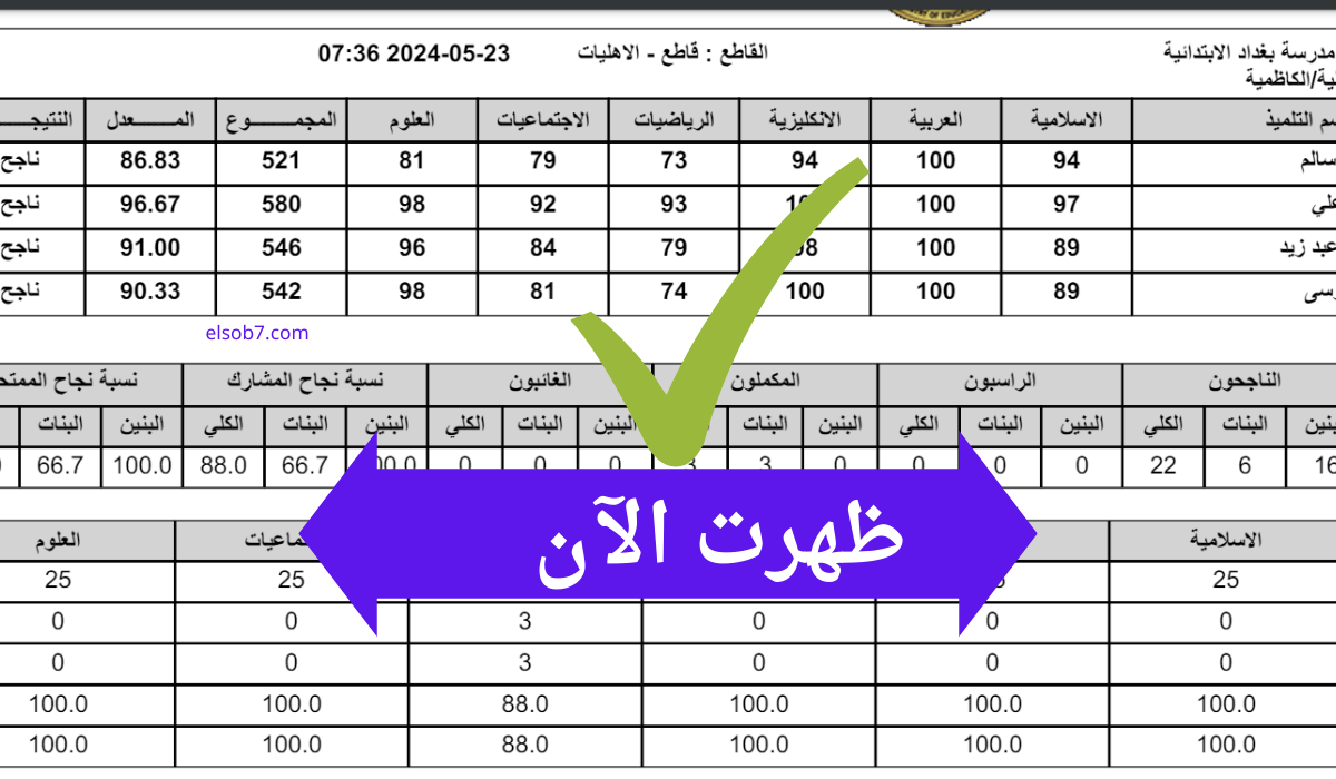 رسمي وسريع.. نتائج الثالث المتوسط ٢٠٢٤ results mlazemna الدور الاول نتائجنا الوزاري