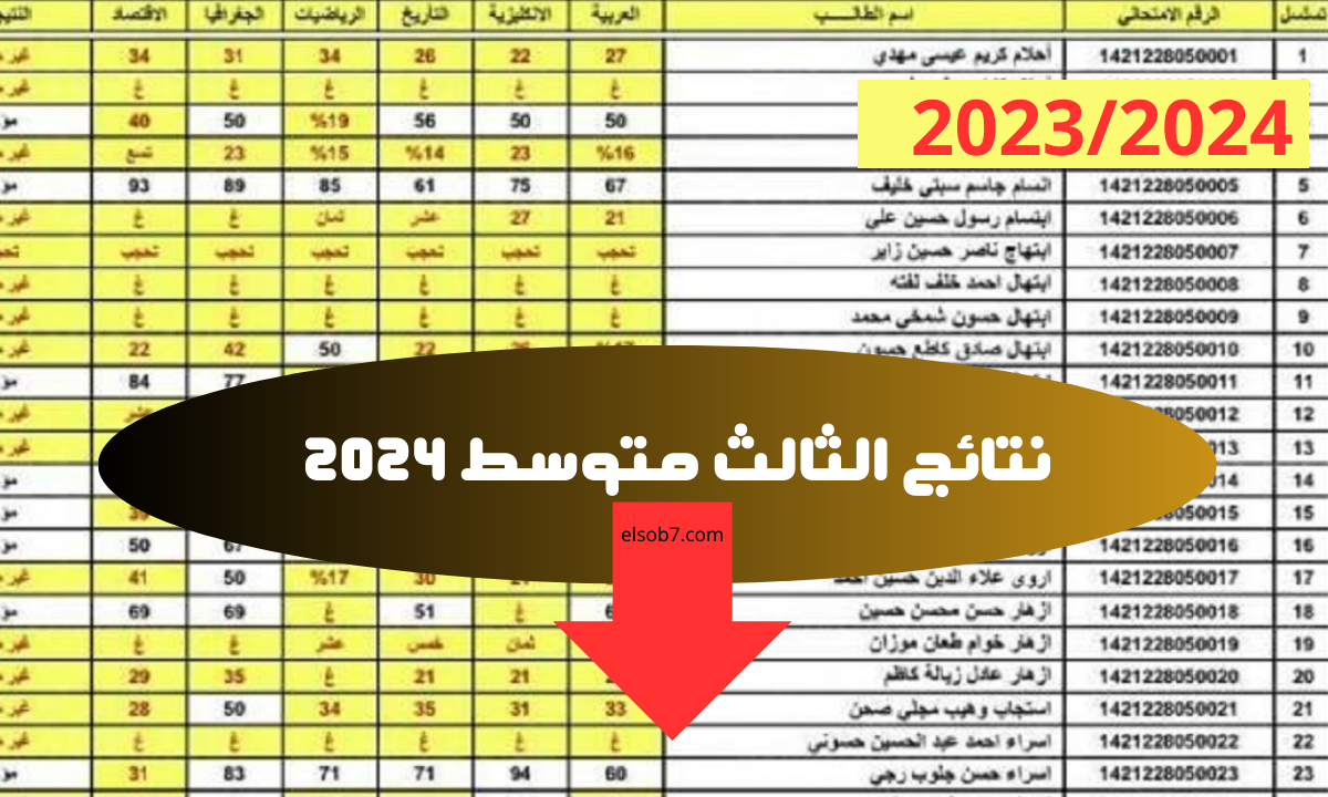 رابط شغااال.. نتائج الثالث متوسط 2024 دور اول results.mlazemna موقع نتائجنا