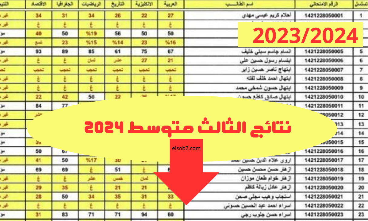 رابط نتائج الثالث متوسط 2024 بغداد (الكرخ-الرصافة-ميسان) الدور الاول results.mlazemna 5 رابط نتائج الثالث متوسط 2024 بغداد (الكرخ-الرصافة-ميسان) الدور الاول results.mlazemna