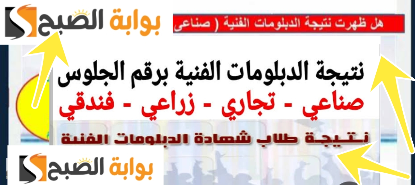 رابط نتيجة الدبلومات الفنية 2024 صناعي وتجاري وزراعي وفنادق جميع المحافظات