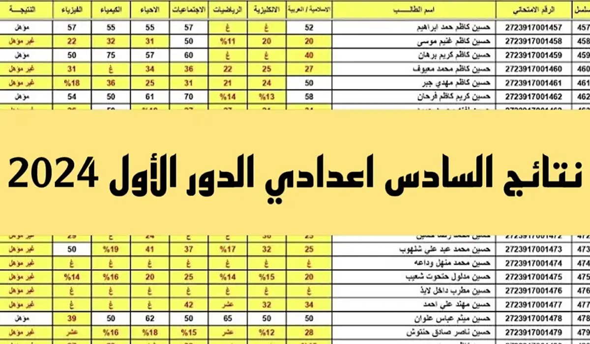 نتائج السادس الإعدادي في العراق عبر رابط منصة نجاح student najah iq