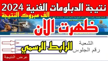 “رابط فعال” لينك نتائج الدبلومات الفنية 2024 برقم الجلوس بوابة التعليم الفني fany.emis.gov.eg