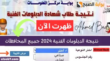 استعلم الآن.. رابط نتيجة الدبلومات الفنية بمختلف المحافظات الدور الأول 2024