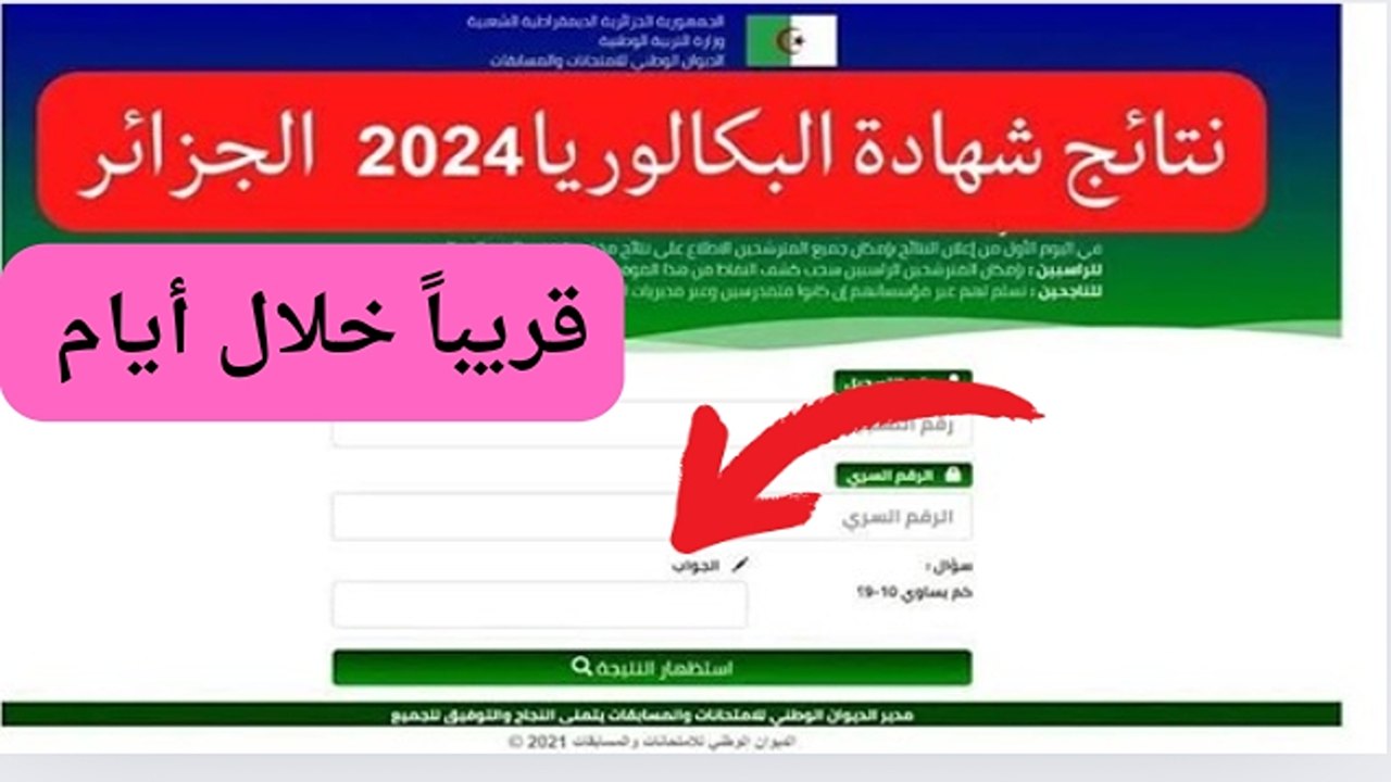 هانت كلها أيام وتفرح بنجاحك.. موعد ظهور نتيجة البكالوريا في الجزائر عبر وزارة التربية الوطنية بالإسم ورقم الجلوس