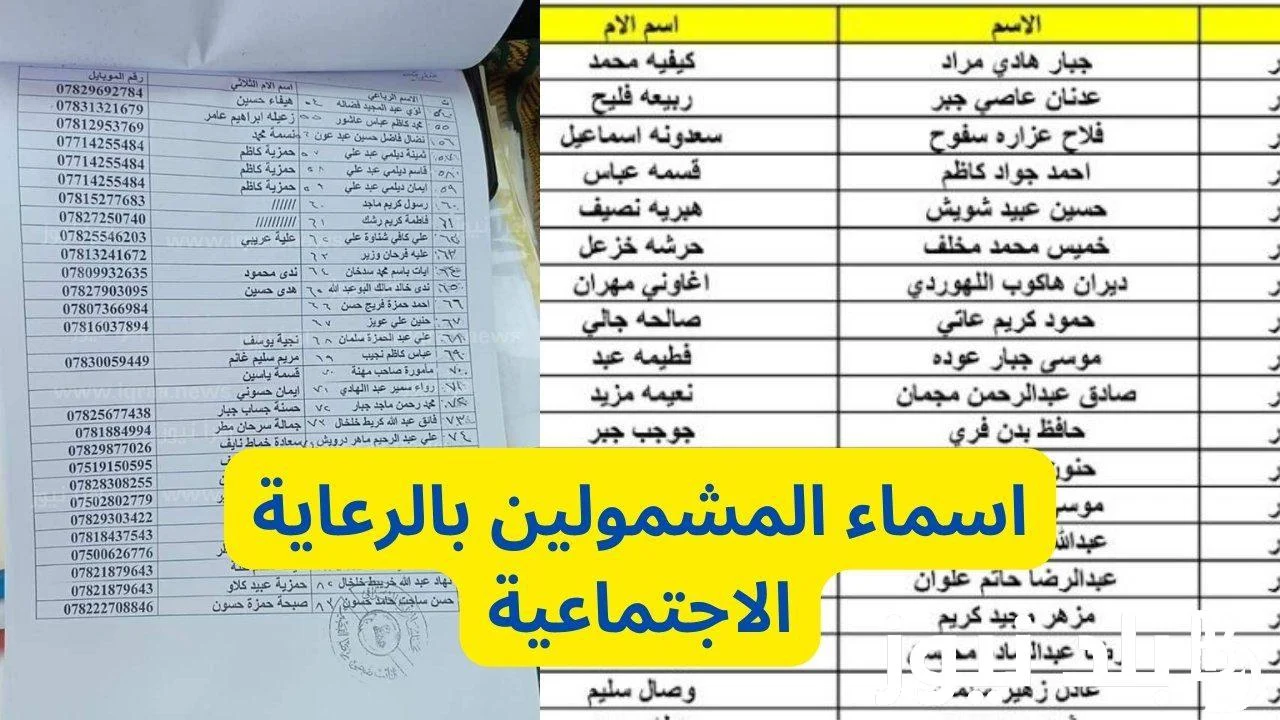 بخطوات سهلة.. استعلم عن اسماء المشمولين بالرعاية الاجتماعية 2024 “الوجبة السابعة”