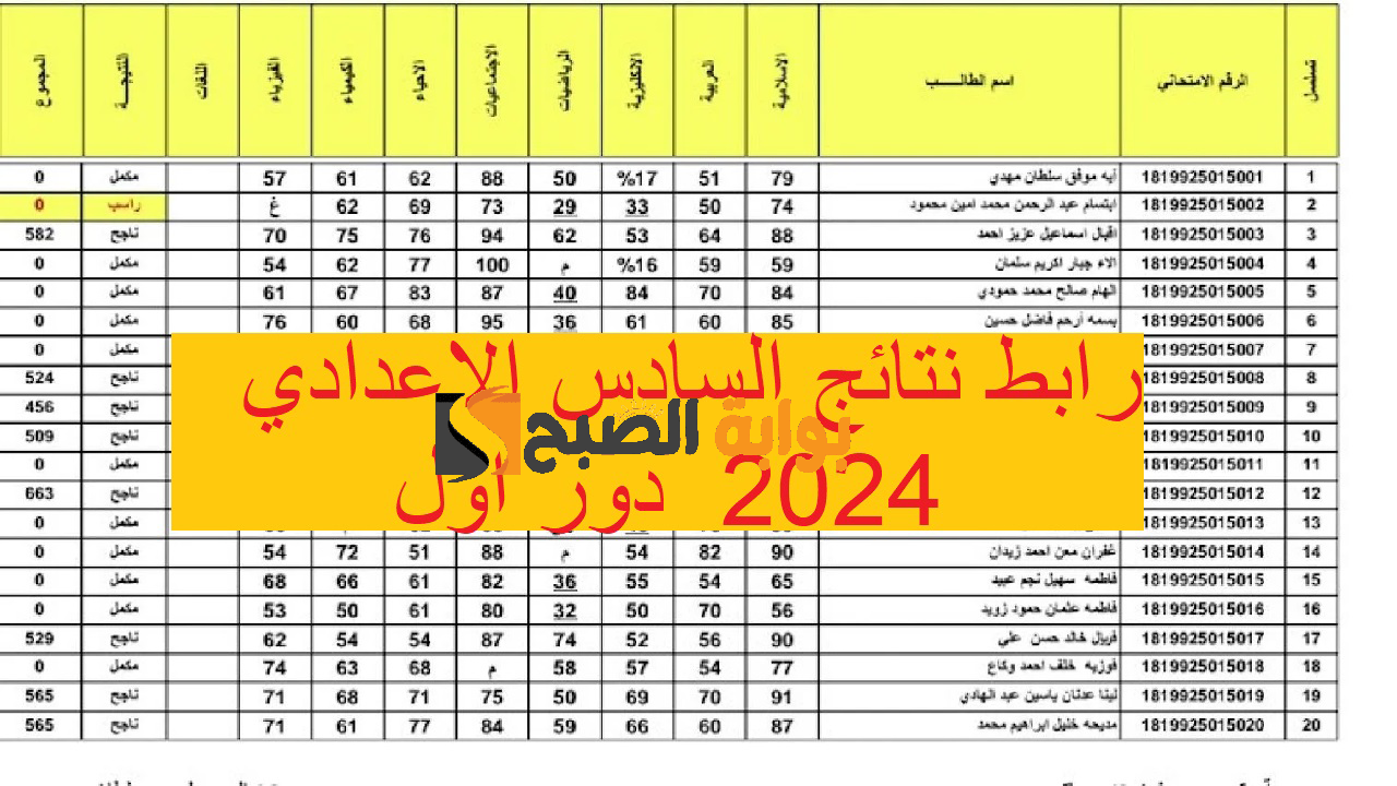 التربية العراقية “epedu.gov.iq”.. لينك نتائج السادس الإعدادي 2024 موقع نتائجنا والنجاح بعموم المحافظات في العراق