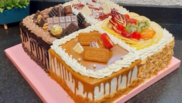 ” حلوي المناسبات السعيدة ” طريقة عمل تورتة الفور سيزون بمكونات إقتصادية وغير مكلفة وخطواتها بسيطة وطعمها يجنن