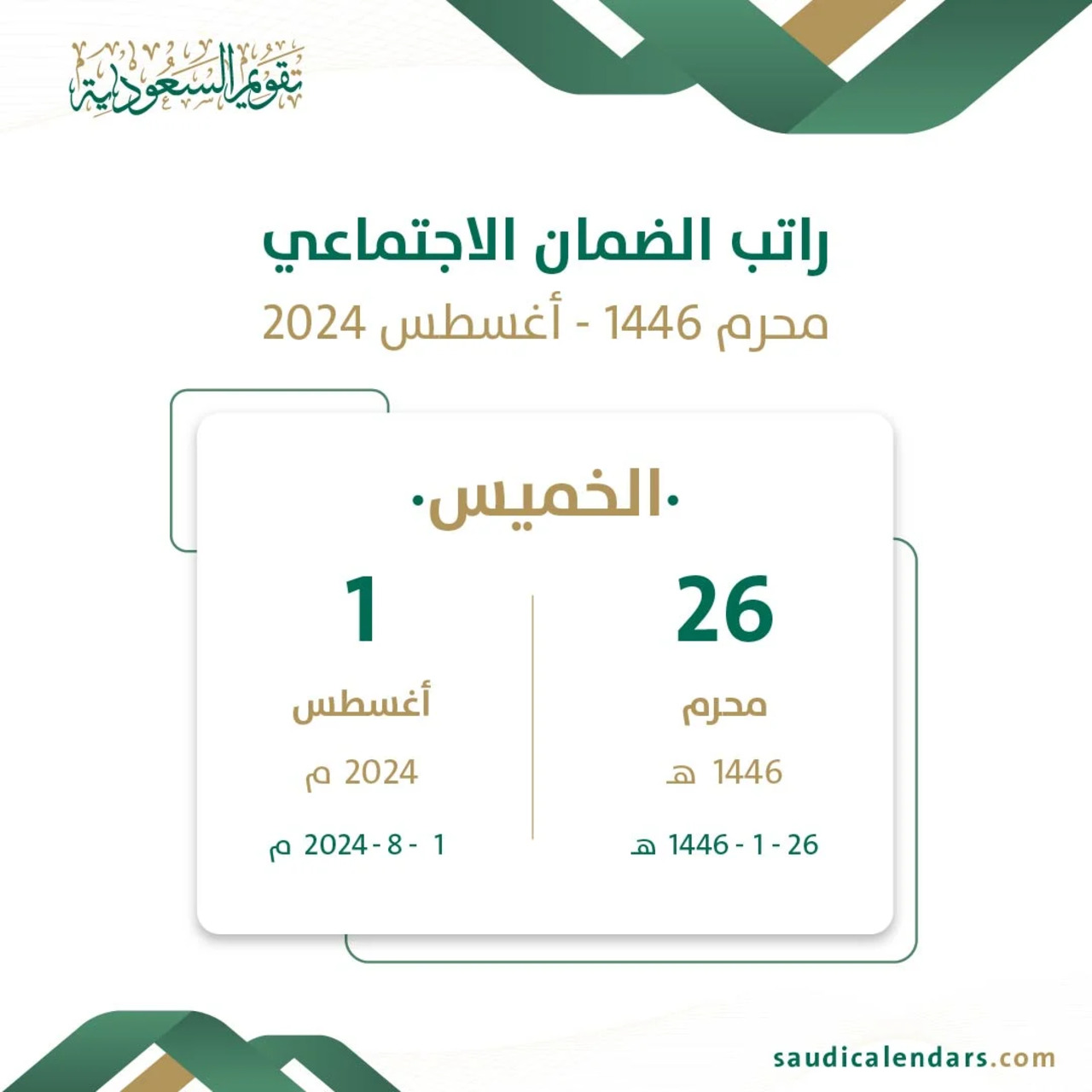 اعرف حالًا موعد صرف رواتب الضمان الاجتماعي لشهر اغسطس.. وخطوات تقديم الاعتراض