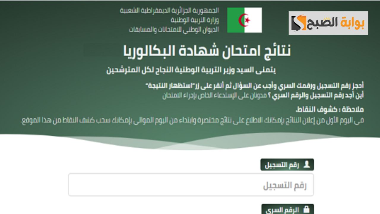 نتائج البكالوريا 2024 في الجزائر.. اكتشف نتيجتك الآن عبر رابط وزارة التربية الوطنية 5 نتائج البكالوريا 2024 في الجزائر.. اكتشف نتيجتك الآن عبر رابط وزارة التربية الوطنية