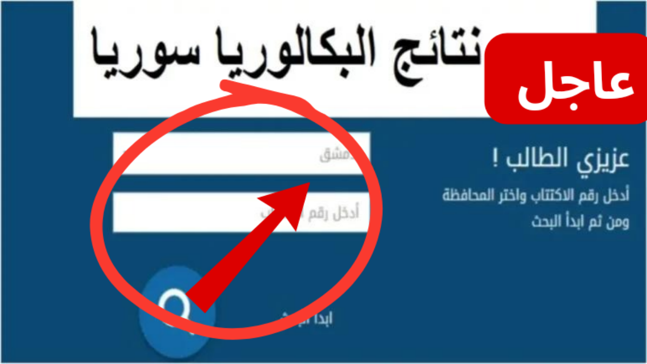 "بالاسم ورقم الاكتتاب" رابط استعلام نتائج البكالوريا سوريا 2024 عبر موقع وزارة التربية السورية 5 “بالاسم ورقم الاكتتاب” رابط استعلام نتائج البكالوريا سوريا 2024 عبر موقع وزارة التربية السورية