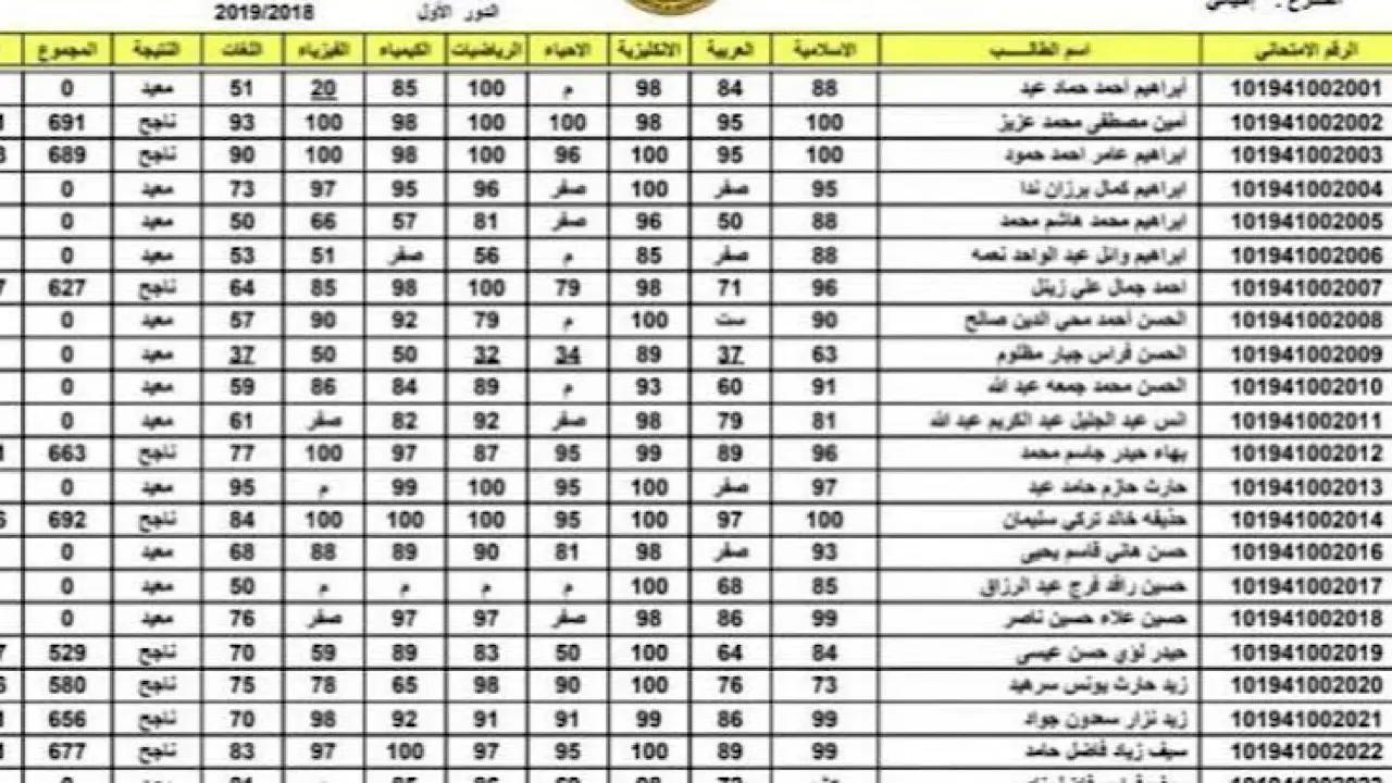 رابط سريع.. نتائج السادس الإعدادي العراق 2024 الدور الأول