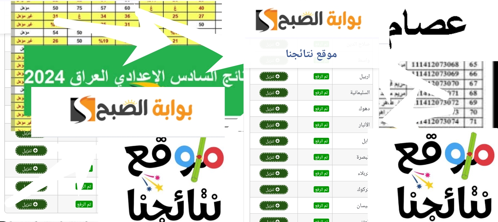 نتائج السادس الاعدادي 2024 الدور الاول الرابط الرسمي وموعد تحميل النتيجة pdf
