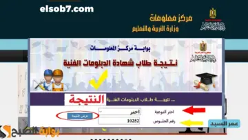 نتيجة الدبلومات الفنية 2024 وزارة التربية والتعليم fany.emis.gov.eg بوابة التعليم الفني نتائج الامتحانات