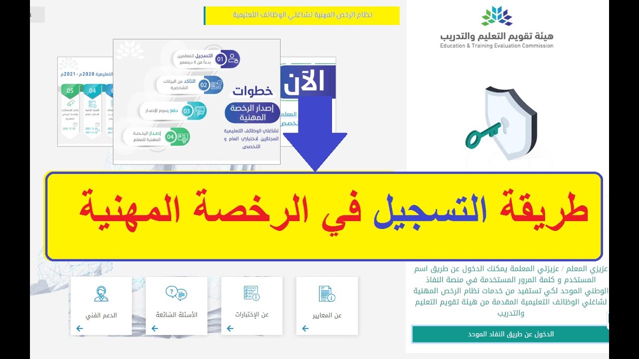 خطوات التسجيل في اختبار الرخصة المهنية للمعلمين والمعلمات