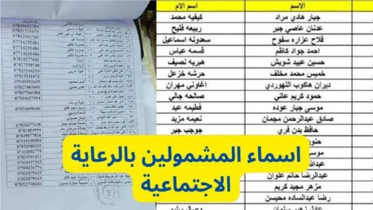 عبّـــــــر MAZALATY.. اسماء المشمولين بالرعاية الاجتماعية الوجبة الأخيرة 2024 في العراق spa.gov.iq/umbrella