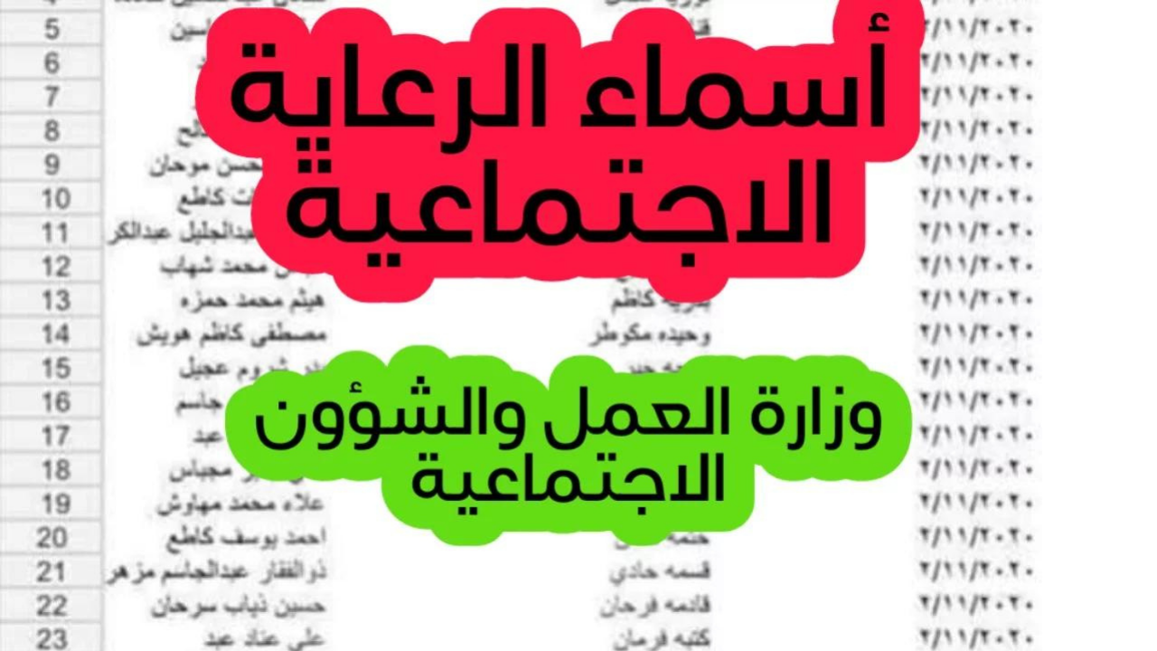 اسماء المشمولين بالرعاية في العراق 2024 عبر منصة مظلتي إلكترونيًا الوجبة الأخيرة
