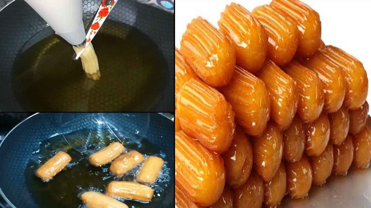 ” بتكات الحلوانية ” طريقة عمل بلح الشام المقرمش الغرقان في الشربات بمقادير مظبوطة وخطوات بسيطة